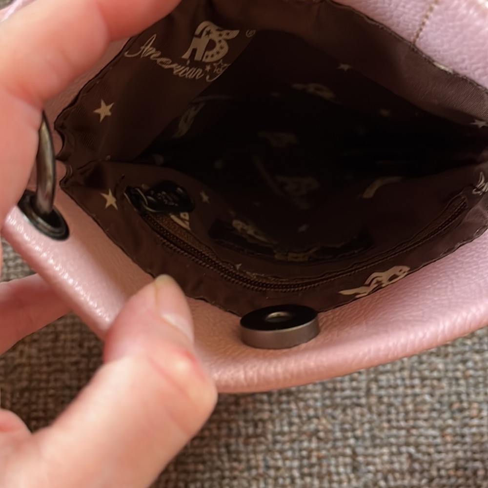 American Bling pink purse with western details and removable strap - Picture 3 of 8